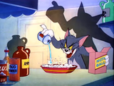 evil Tom pouring stuff