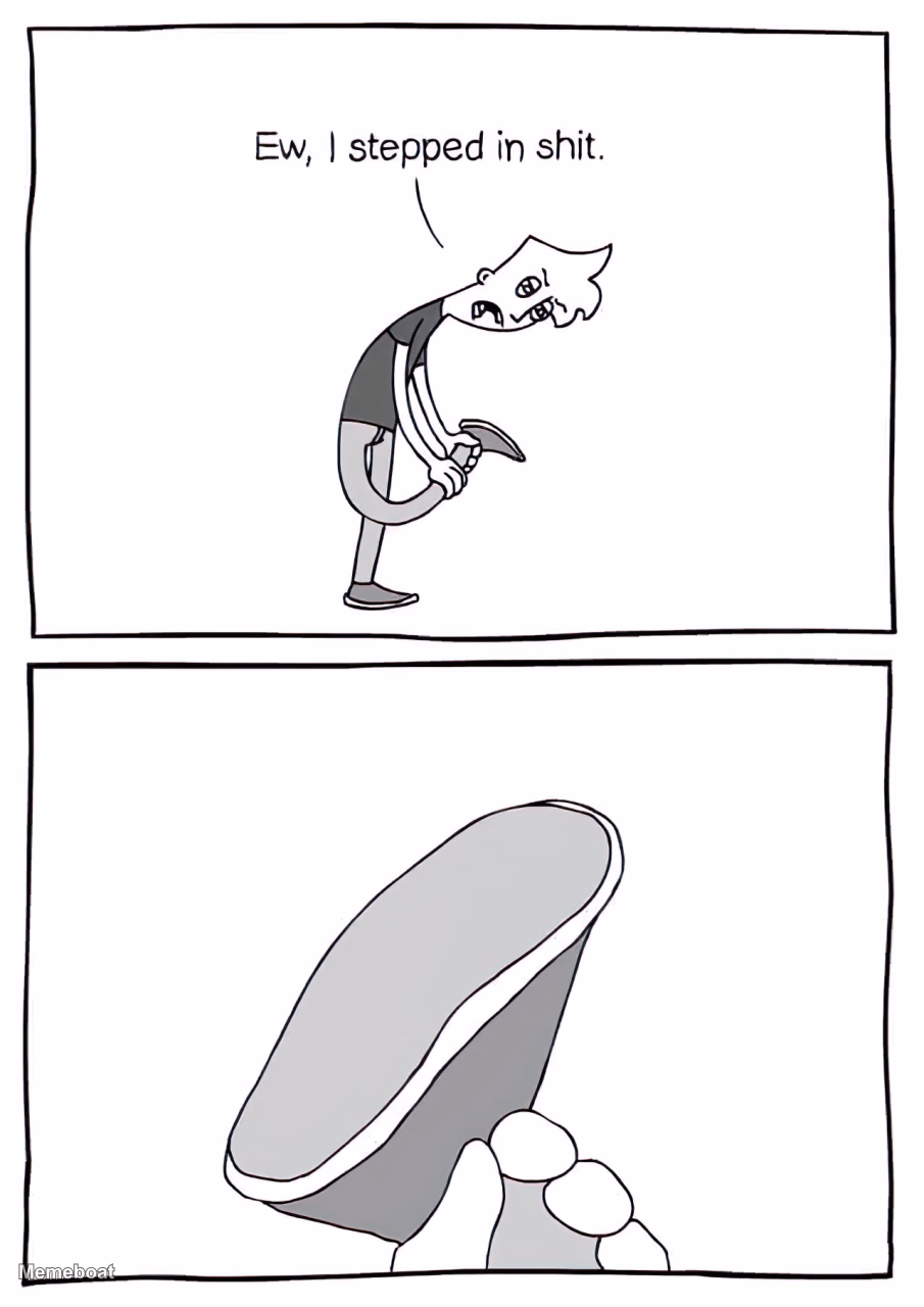 Stepped In It Umbrella - meme generator image preview