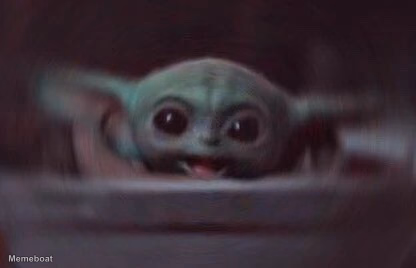 Excited Baby Yoda - meme generator image preview