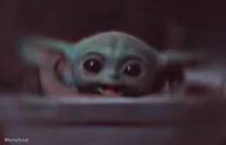 Excited Baby Yoda