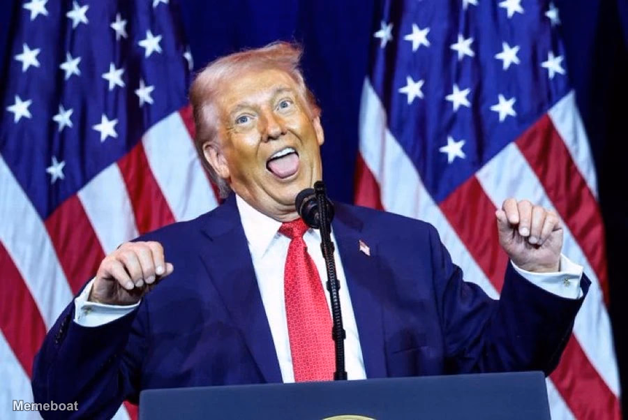 Excited Donald Trump - meme generator image preview