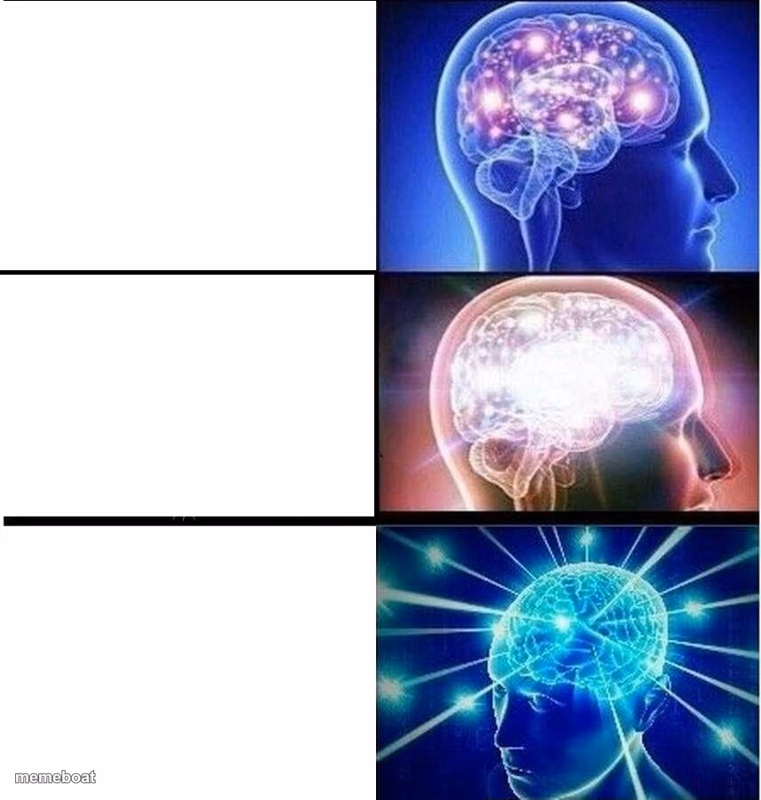 Expanding brain 3 panels - meme generator image preview