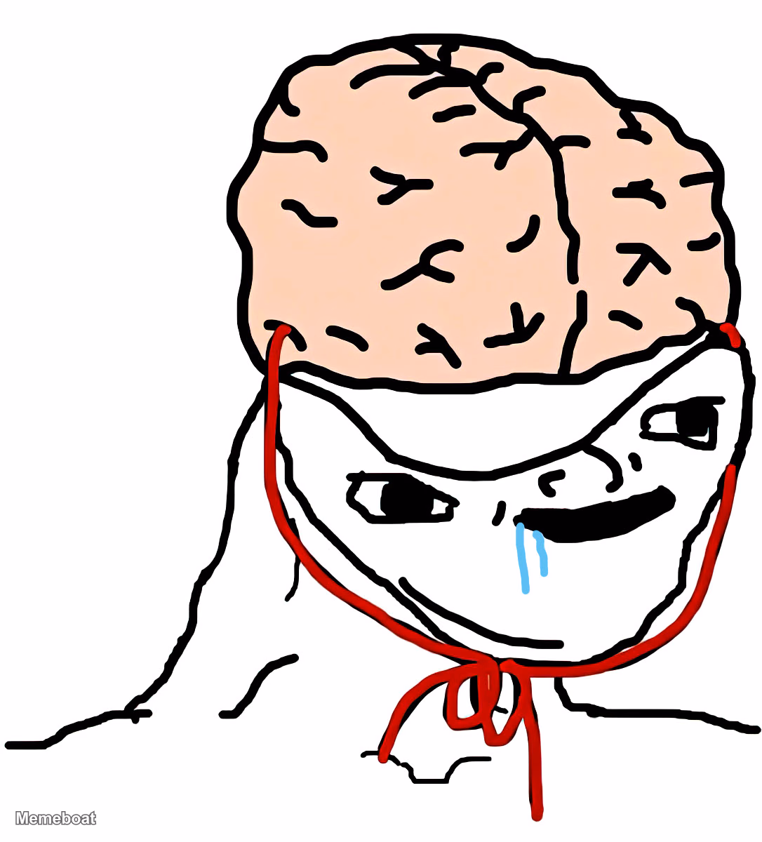Exposed Brain Wojak - meme generator image preview