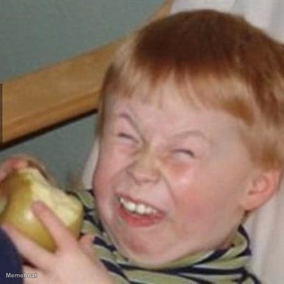 Apple Eating Kid - meme generator image preview