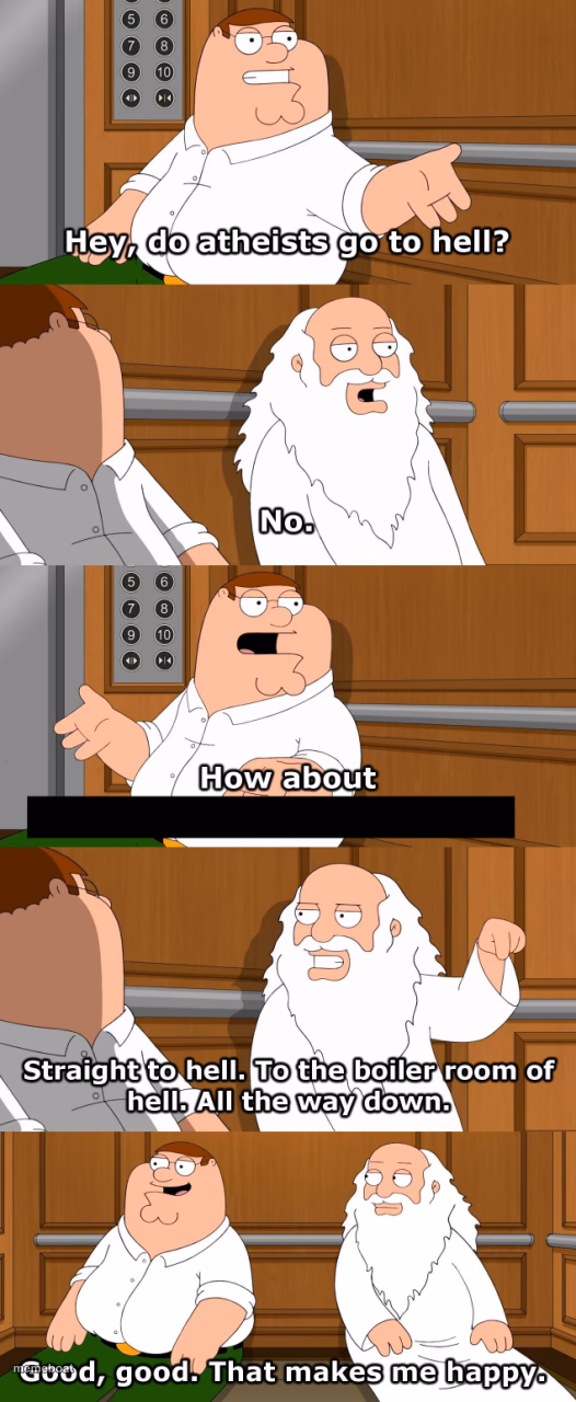 Family Guy God in Elevator - meme generator image preview