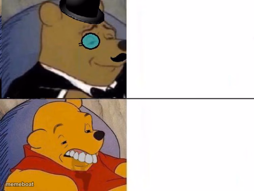 Fancy and Idiot Pooh - meme generator image preview