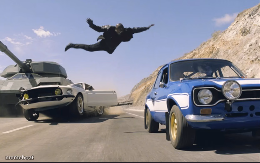 Fast and furious jump - meme generator image preview