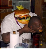 Fat burger eats guy