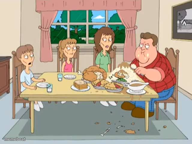 fat john goodman with starving family - meme generator image preview