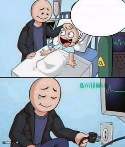 Father Unplugs Life support - meme generator image preview