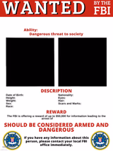 FBI Wanted Posted (FREE TO USE)