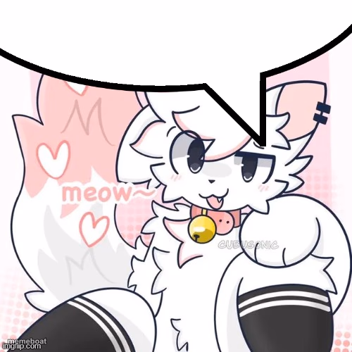 femboy boykisser speech bubble - meme generator image preview