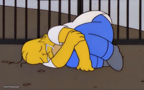 Fetal Position Homer - meme generator image preview