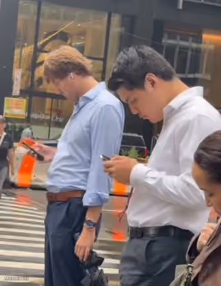 Finance Bros Checking Phones Way Too Hard