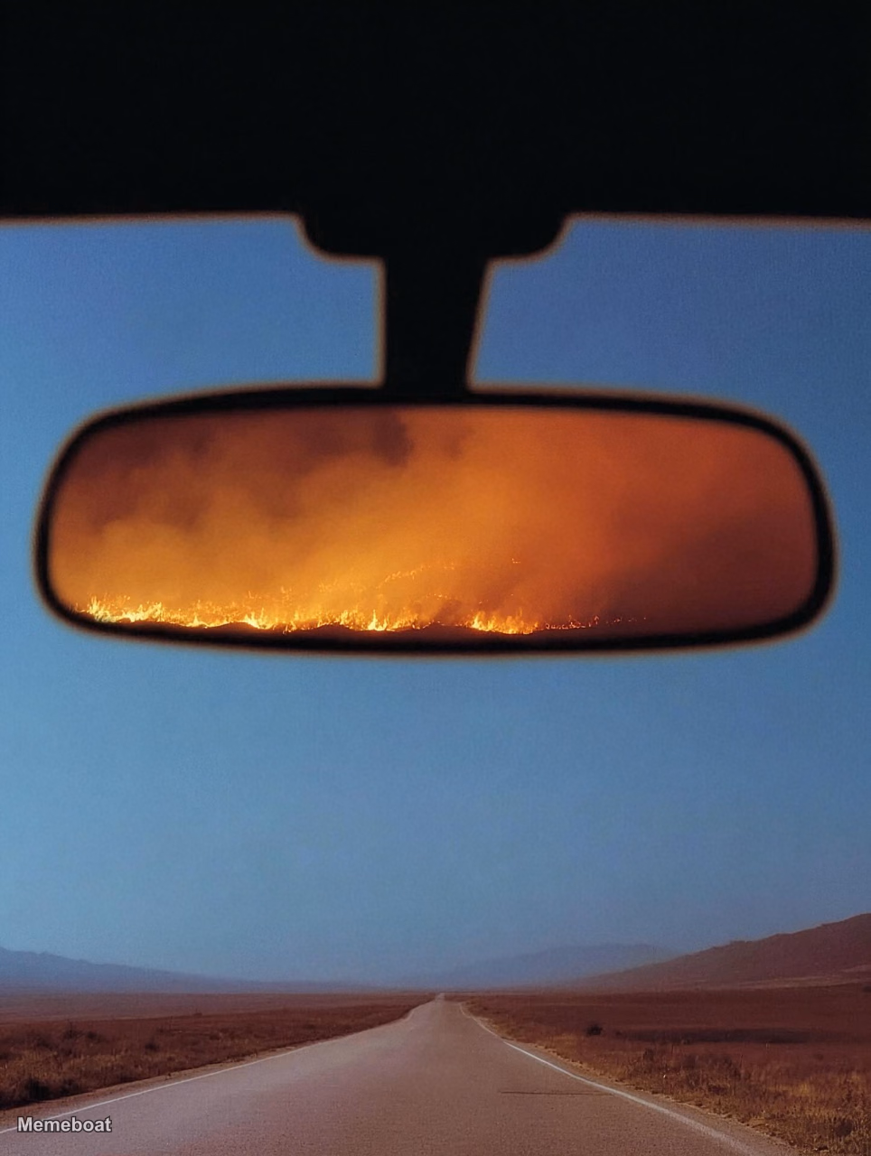 Fire in the Rearview Mirror - meme generator image preview