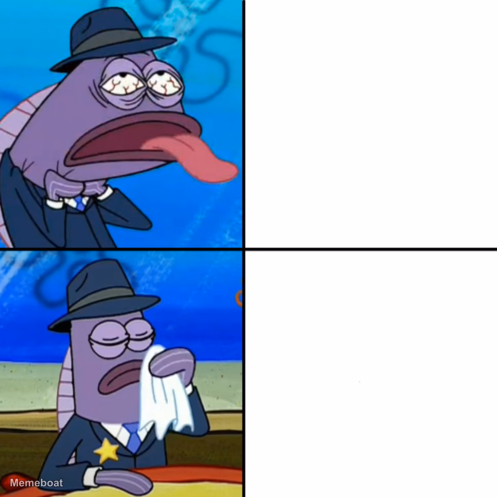 Tired Fish Sweating - meme generator image preview