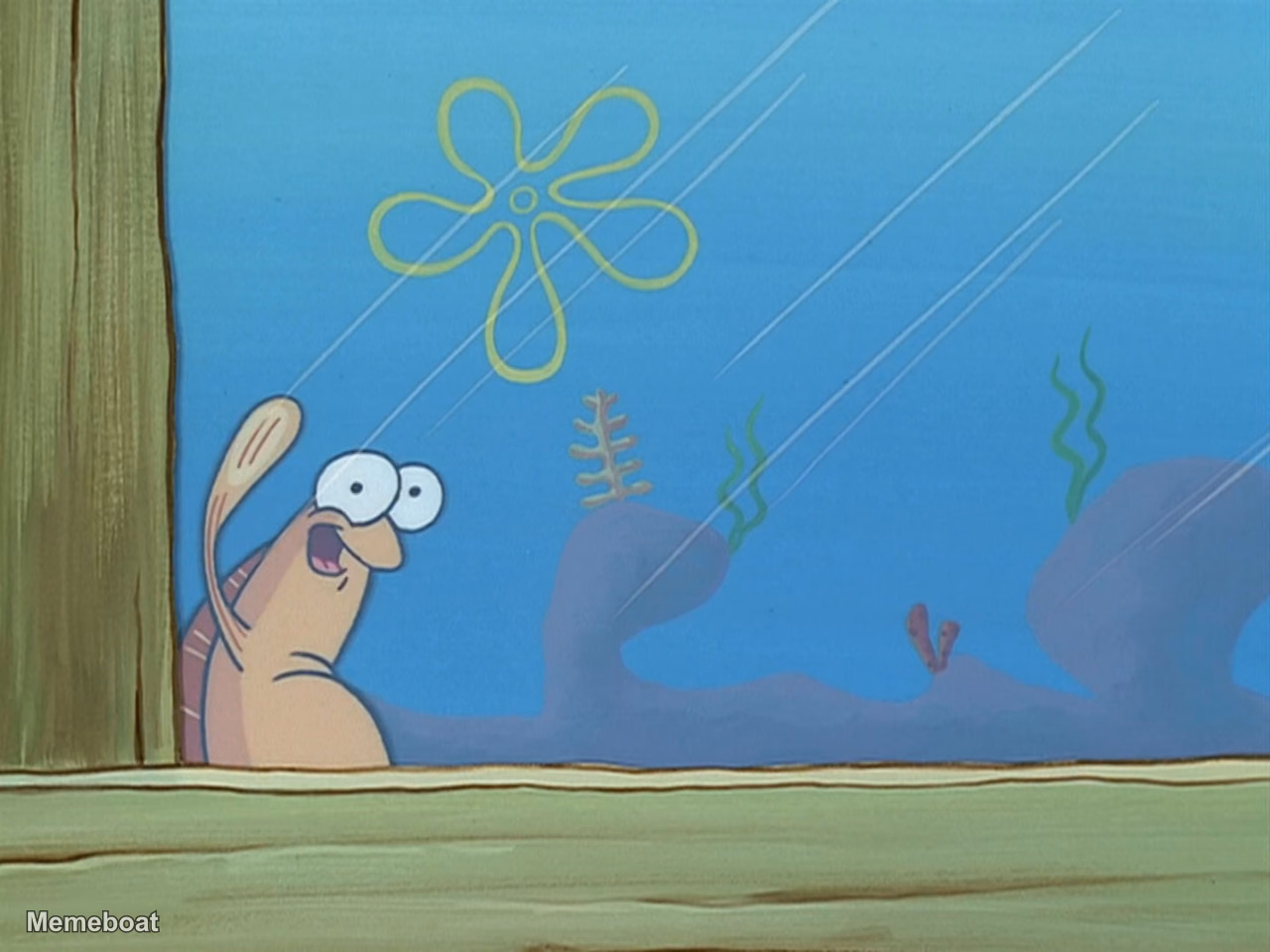 Fish Looking Out Window - meme generator image preview