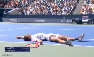 Flavio Cobolli Exhausted on Court