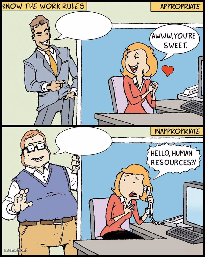 Flirting vs harrasment - meme generator image preview