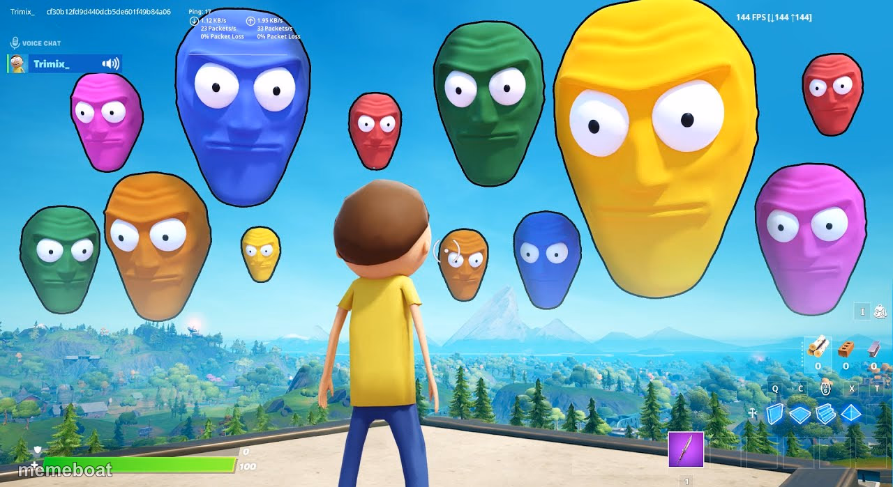 Floating heads starring at your soul - meme generator image preview