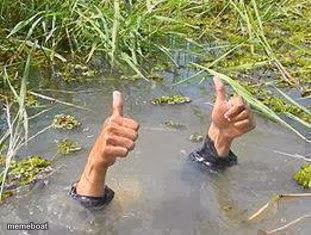 Drowning Thumbs Up - meme generator image preview