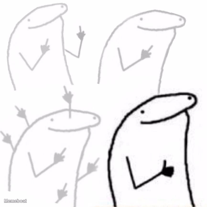 Flork of Cows Thumbs Up - meme generator image preview