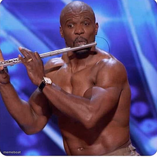 Terry Crews Flute - meme generator image preview