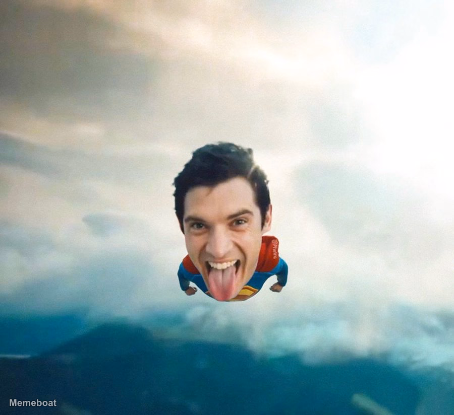 Freaky Tongue Out Superman - meme generator image preview