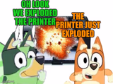 Freddie Schrödinger and Bingo Heeler Have Exploded the Printer