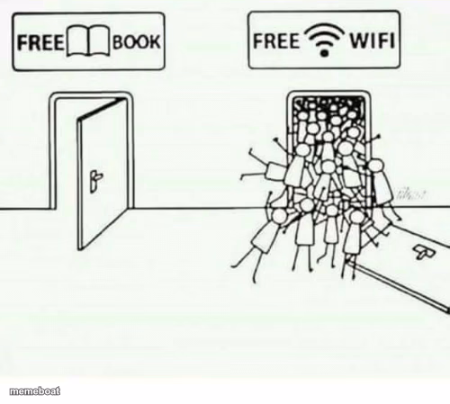 Free book free wifi - meme generator image preview