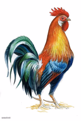 Colorful Rooster Illustration