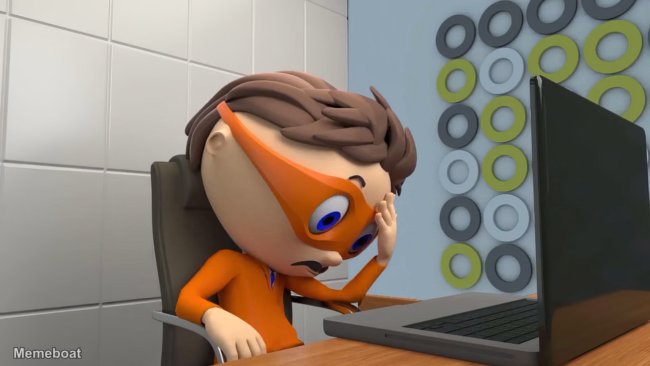 Frustrated Kid at Laptop - meme generator image preview