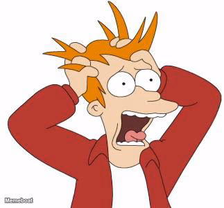 Fry Freaking Out - meme generator image preview