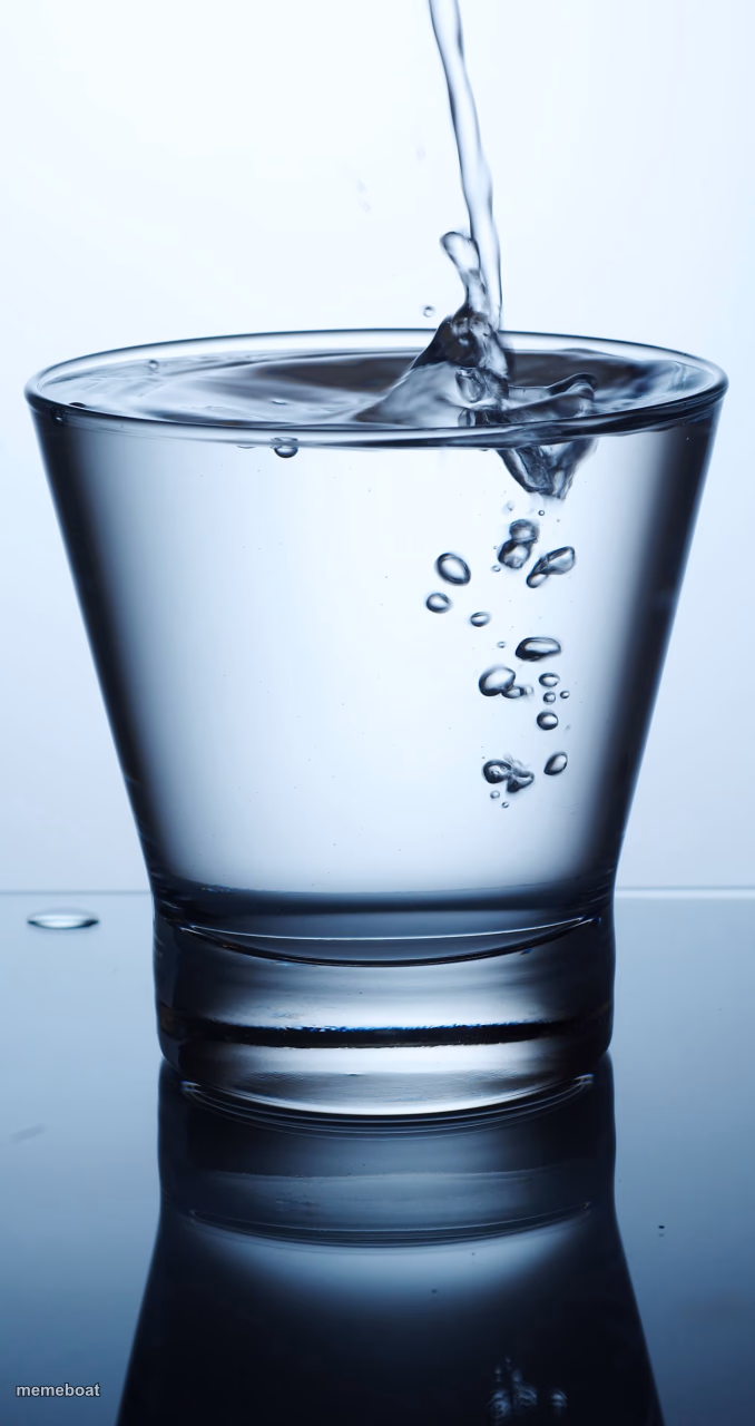 full glass of water - meme generator image preview