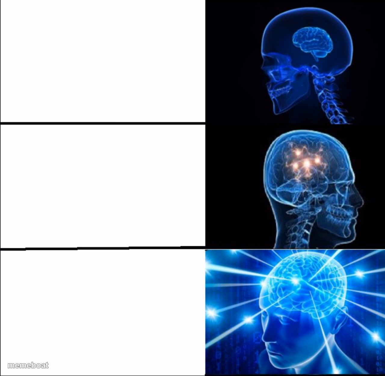 Galaxy Brain (3 brains) - meme generator image preview