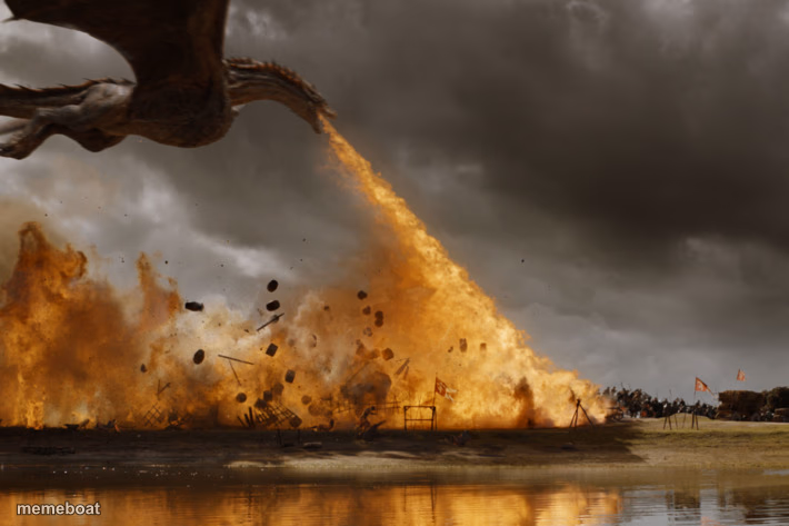 Game of thrones dragon oh yeah - meme generator image preview