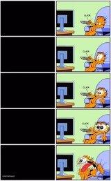 Garfield reacts