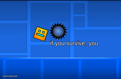 GD cube killing itself for a good reason - meme generator image preview