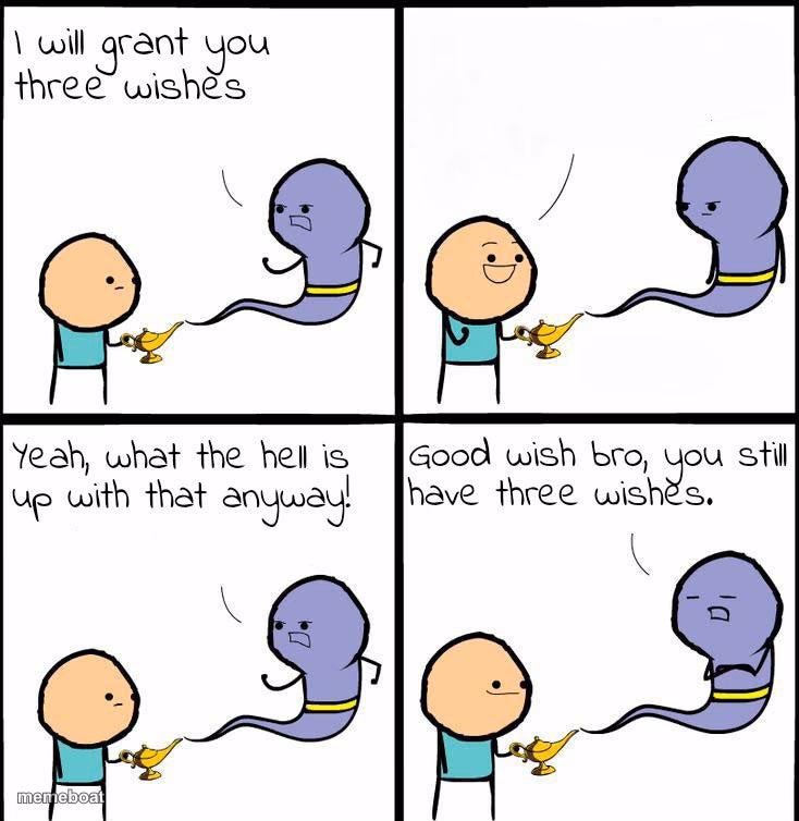 genie what the hell is up with that anyway - meme generator image preview