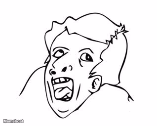 Rage Comic Screaming Face - meme generator image preview