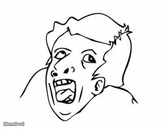 Rage Comic Screaming Face