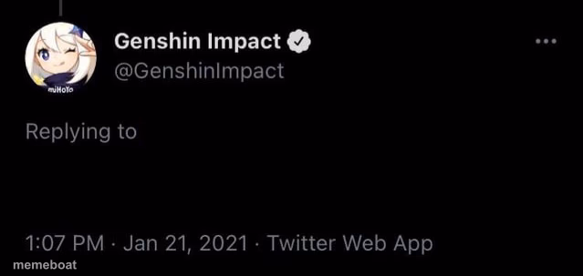 Genshin Impact Tweet Blank Meme - meme generator image preview