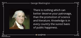 George Washington quote knowledge