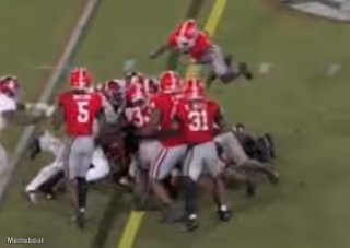 Georgia DB Flies in on the Pile