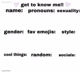 get to know me but better
