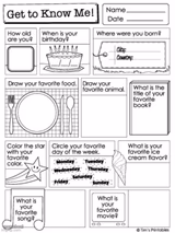 get to know me preschool
