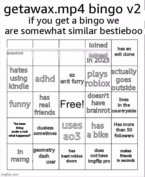 getawax bingo v2.5.txt - meme generator image preview