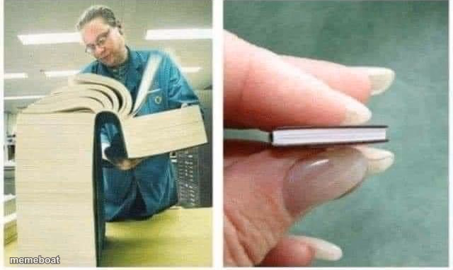 giant book vs tiny book - meme generator image preview