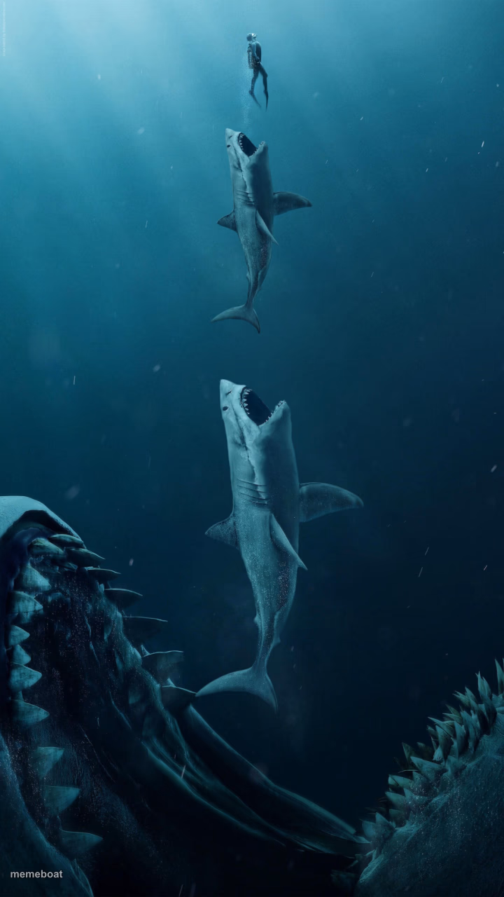 Giant Shark eating Shark - meme generator image preview