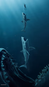 Giant Shark eating Shark